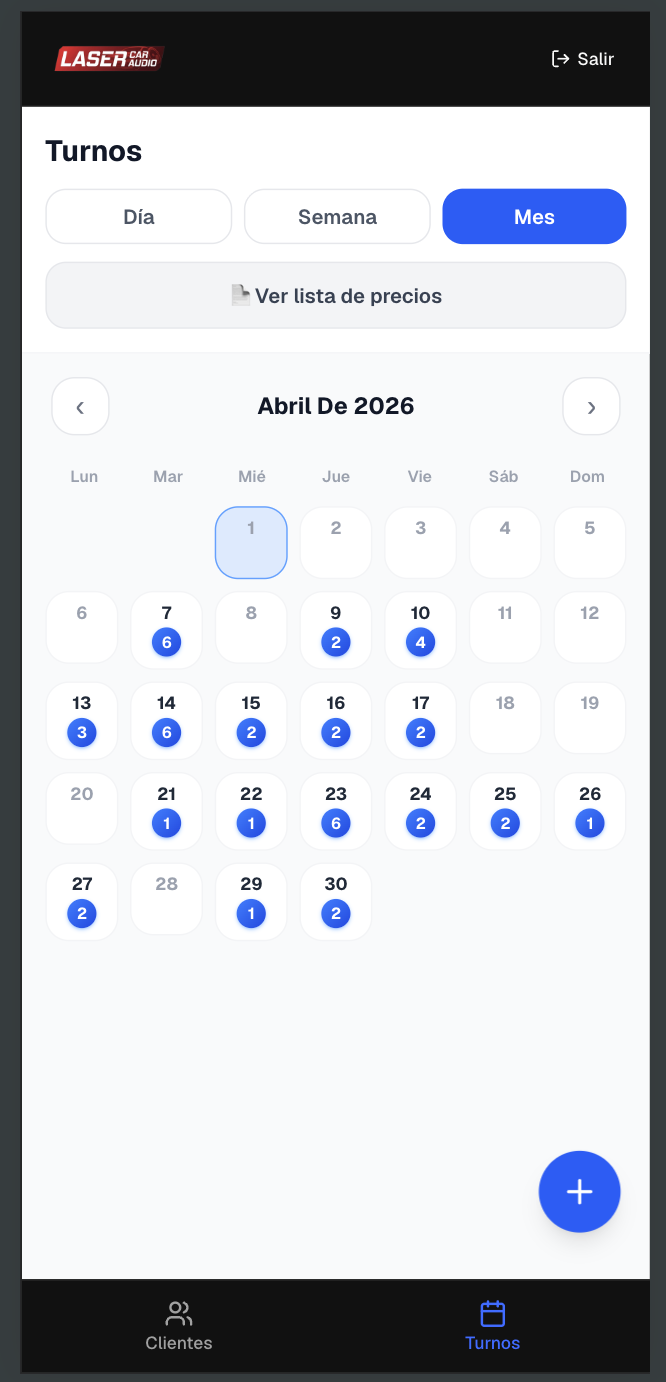 Laser Car Audio — App Móvil para Taller — vista 2